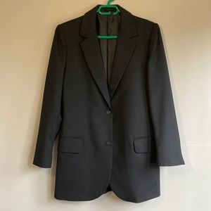 Long black wool-blend blazer by Next (UK) - size 6 - classic jacket from London!